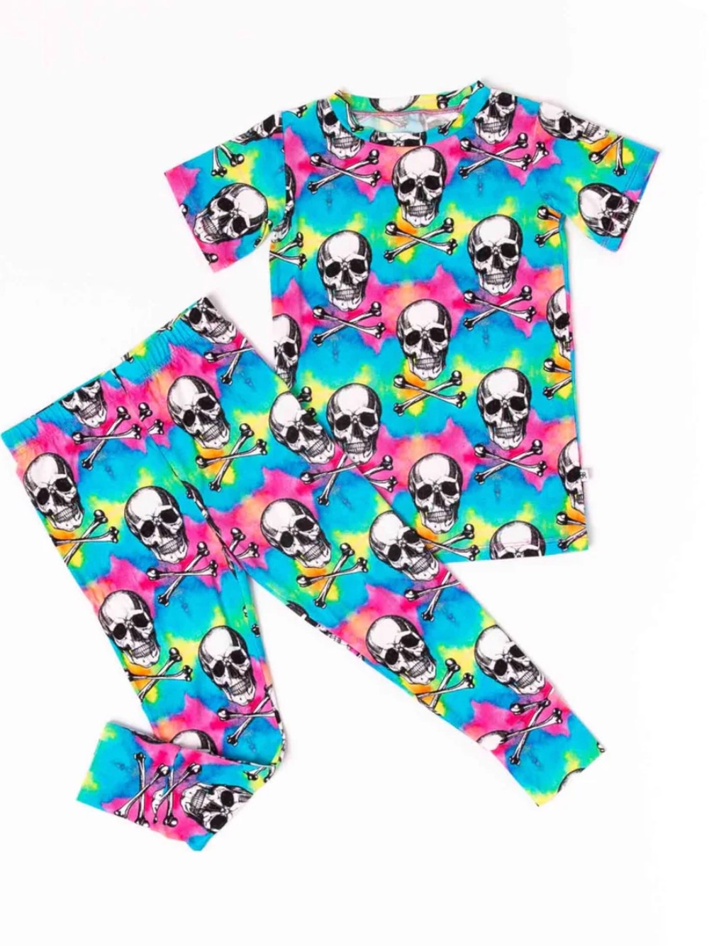 Bums & Roses Dead Serious Bamboo Short Sleeve Pajama Set 2T NEW